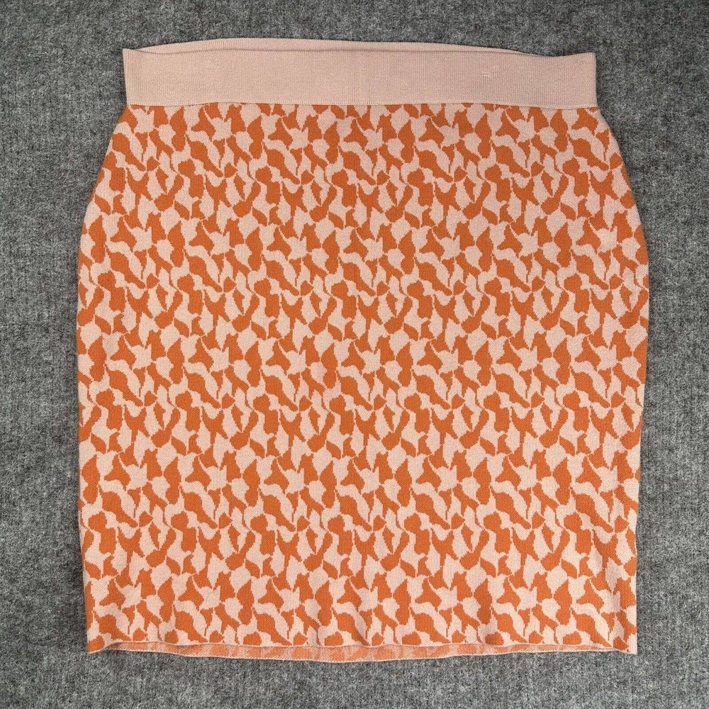 Anthropologie Skirt Women 2x Knit Maeve Anna Orange Pink